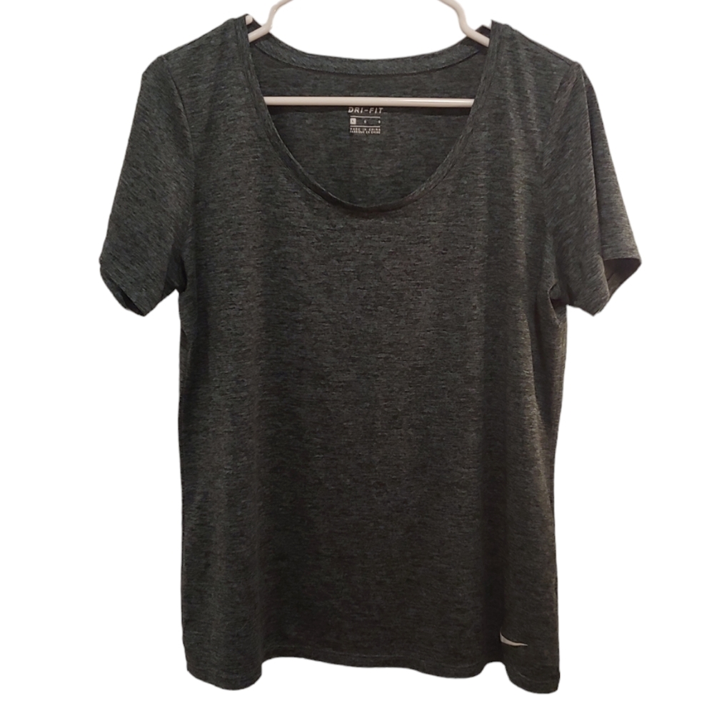 Nike Dri-fit Large Womens T Shirt Gray